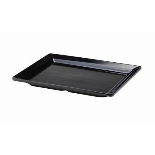 Platter - Rectangular - Melamine - Black - GN 1/2