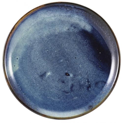 Coupe Plate - Terra Porcelain - Aqua Blue - 24cm (9.5&quot;)