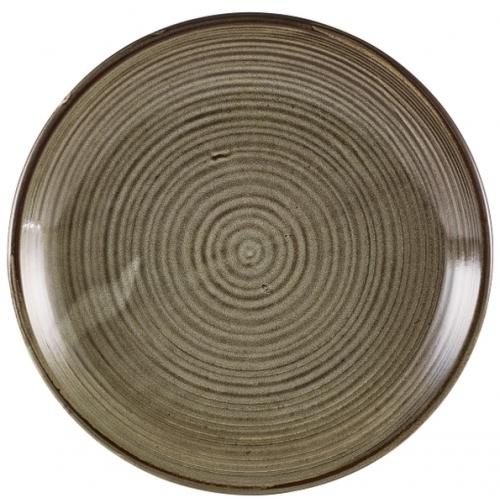 Coupe Plate - Deep - Terra Porcelain - Grey - 25cm (10&quot;)