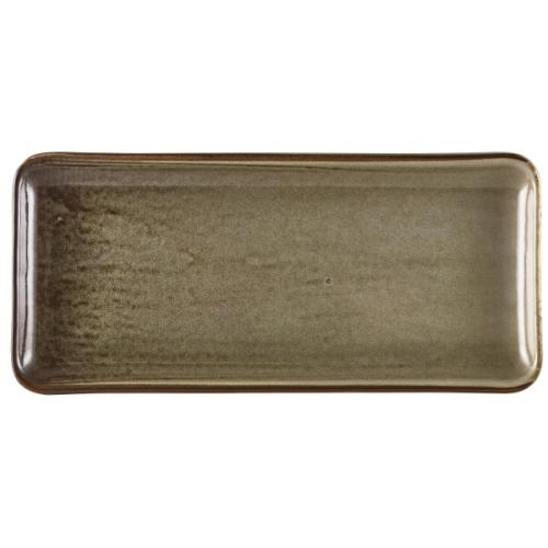 Plate - Narrow Rectangular - Terra Porcelain - Grey - 30cm (11.8&quot;)