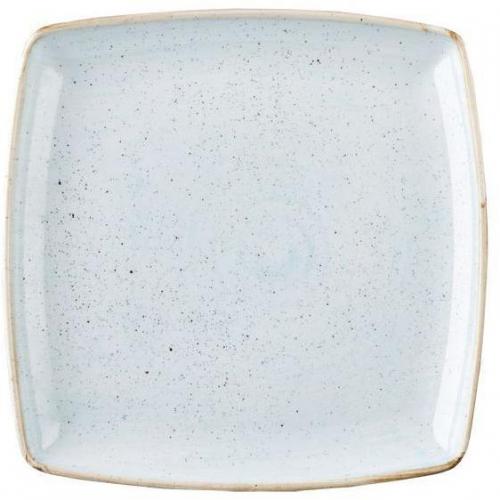 Square Plate - Deep - Churchill&#39;s - Stonecast&#174; - Duck Egg Blue - 26.8cm (10.5&quot;)