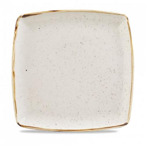 Square Plate - Deep - Churchill&#39;s - Stonecast&#174; - Barley White - 26.8cm (10.5&quot;)