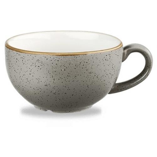 Cappuccino Cup - Churchill&#39;s - Stonecast&#174; - Peppercorn Grey - 22.7cl (8oz)