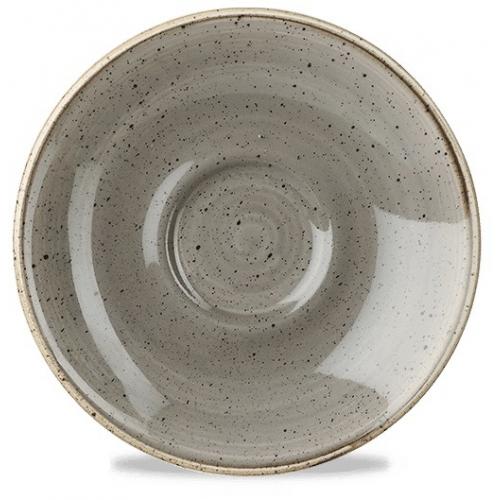 Espresso Saucer - Churchill&#39;s - Stonecast&#174; - Peppercorn Grey - 11.8cm (4.6&quot;)