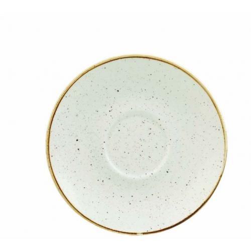 Cappuccino Saucer - Churchill&#39;s - Stonecast&#174; - Barley White - 15.6cm 6.13&quot;)