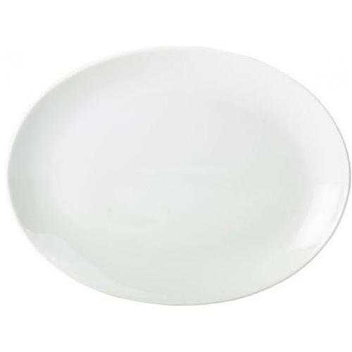 Plate - Oval - Porcelain - 31cm (12.25&quot;)