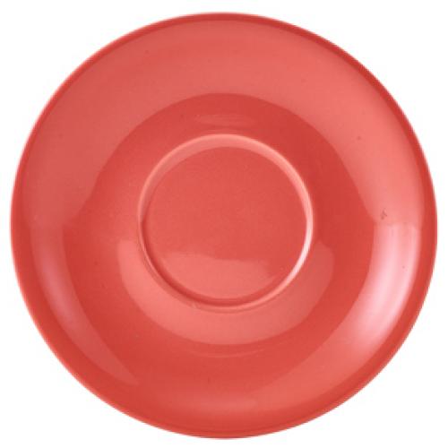 Saucer - Porcelain - Coral - 16cm (6.25&quot;)