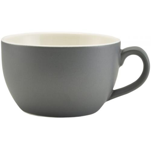 Beverage Cup - Bowl Shaped - Porcelain - Matt Grey - 25cl (8.75oz)