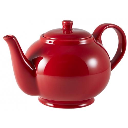 Teapot - Porcelain - Red - 45cl (15.75oz)