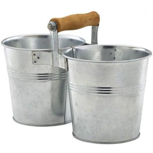 Serving Bucket Combi - Galvanised Steel - 2x80cl (28.2oz)