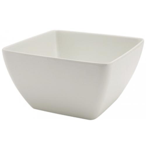 Buffet Bowl - Square Bowl - Curved - Melamine - White - 2.35L (83oz)