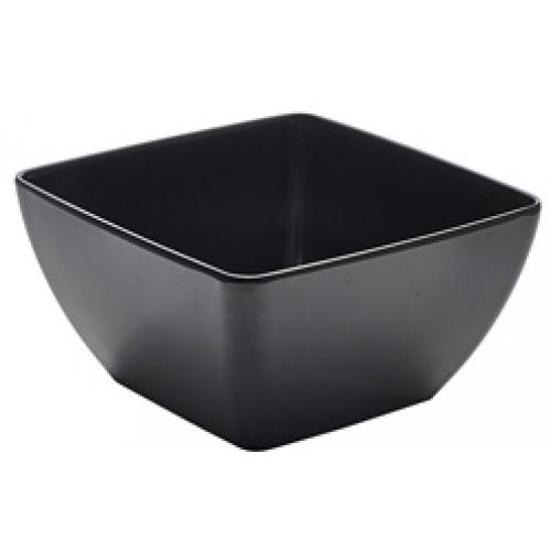 Buffet Bowl - Square Bowl - Curved - Melamine - Black - 2.35L (83oz)