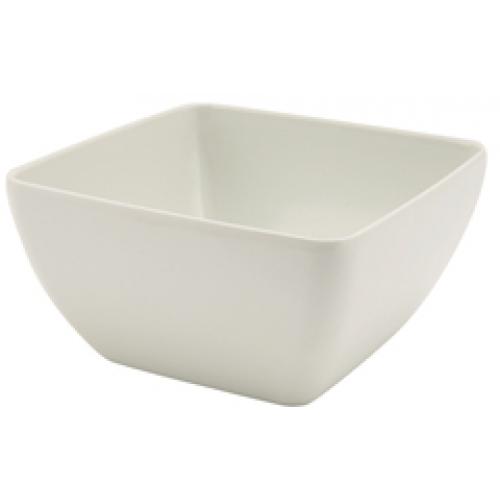 Buffet Bowl - Square Bowl - Curved - Melamine - White - 1.5L (53oz)