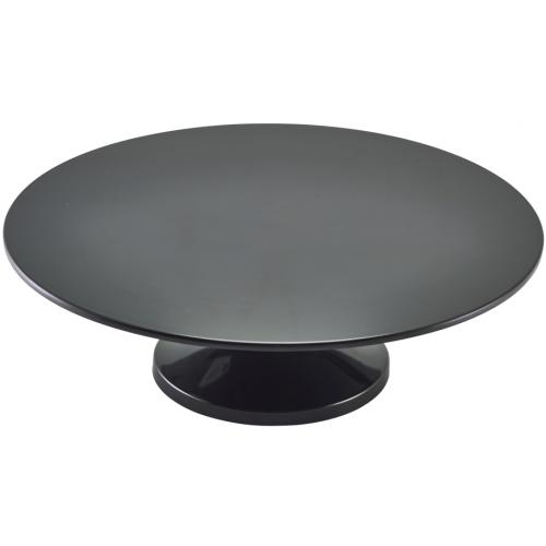 Cake Plate - Pedestal - Melamine - Black - 33cm (13&quot;)