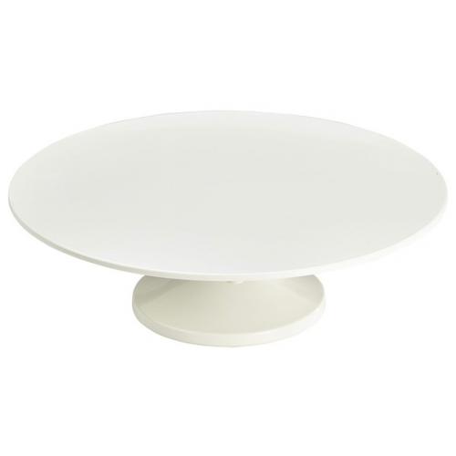 Cake Plate - Pedestal - Melamine - White - 33cm (13&quot;)