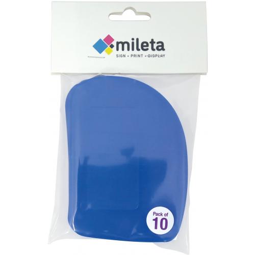 Bowl Scraper - Flexible Plastic - Blue - Small