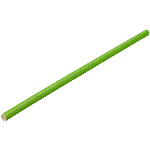 Straight Straw - Paper - Green - 20cm (8&quot;) x 6mm