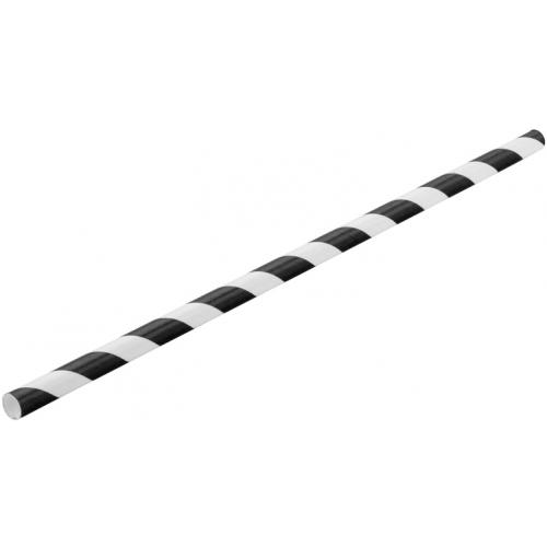 Sip Stir Straw - Paper - Black & White Stripe - 14cm (5.5&quot;) x 6mm