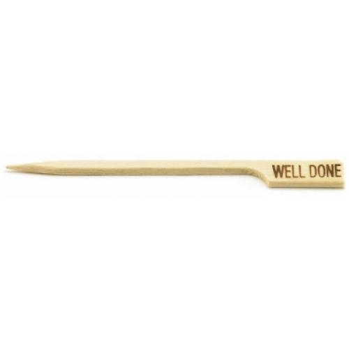 Steak Marker Pick - Bamboo - Well Done - 9cm (3.5&quot;)