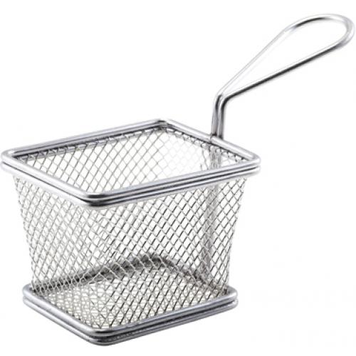 Display Fry Basket - Rectangular - Stainless Steel - 10cm (4&quot;)