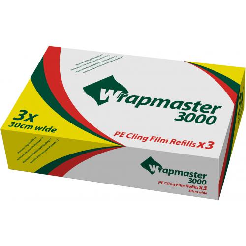 PE Clingfilm - Catering Refill - Recyclable - Wrapmaster 3000 - 30cm x 300m