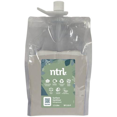 Surface Sanitiser - Unfragranced - Jangro - ntrl - 1.5L Pouch