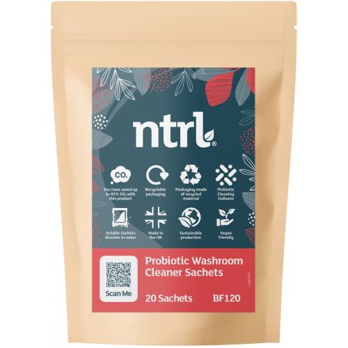 Probiotic Soluble Washroom Cleaner Sachets - Jangro - ntrl - 20 Sachets