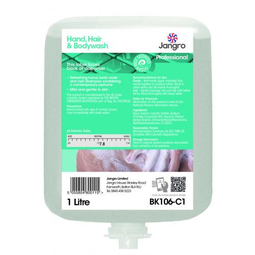 Hand, Hair & Bodywash - Cartridge - Jangro - 1L