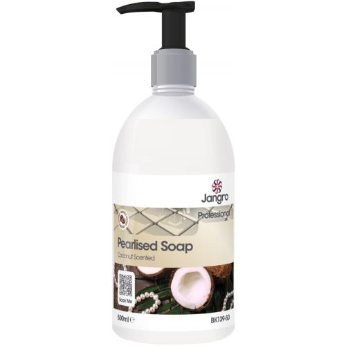 Pearlised Hand Soap - Coconut Scented - Jangro - 500ml Pump