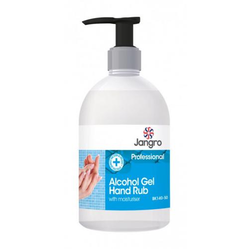 Alcohol Disinfectant Gel Hand Rub - Jangro - 500ml Pump Bottle
