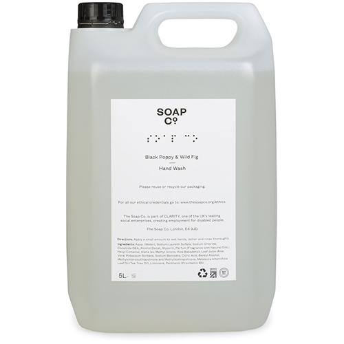 Hand Wash -  The Soap Co - Black Poppy & Wild Fig - 5L