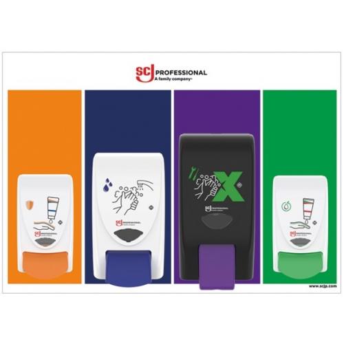 Skin Safety Centre - Wall Board & Dispensers Inc GrittyFOAM&#8482; - SC Johnson Professional - Large