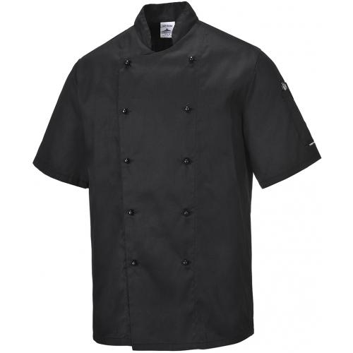 Chef Jacket - Short Sleeved - Kent - Black - 2X Large