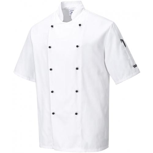 Chef Jacket - Short Sleeved - Kent -White - Medium