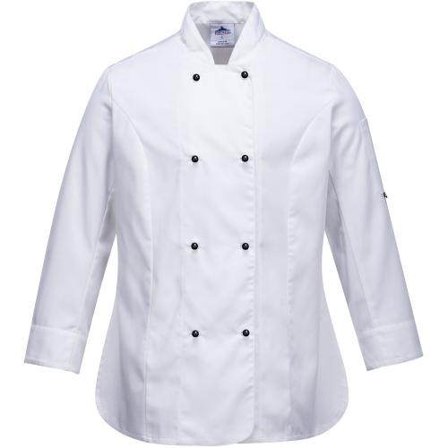Ladies Chef Jacket - Long Sleeved - Rachel - White - Small (33&quot;-34&quot;)