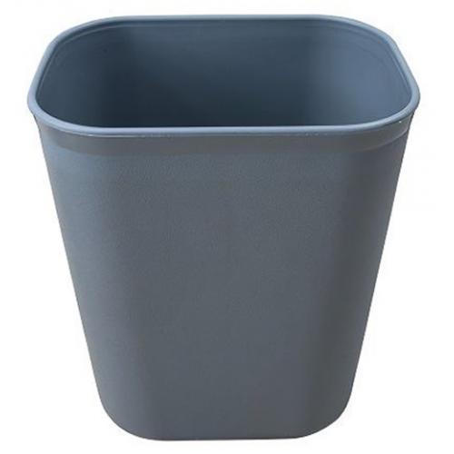 Rectangular Waste Paper Basket - Plastic - Grey - 12L