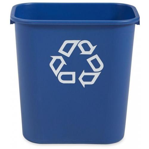 Deskside Recycling Logo Waste Bin - Blue - 26.6L (5.9 gal)