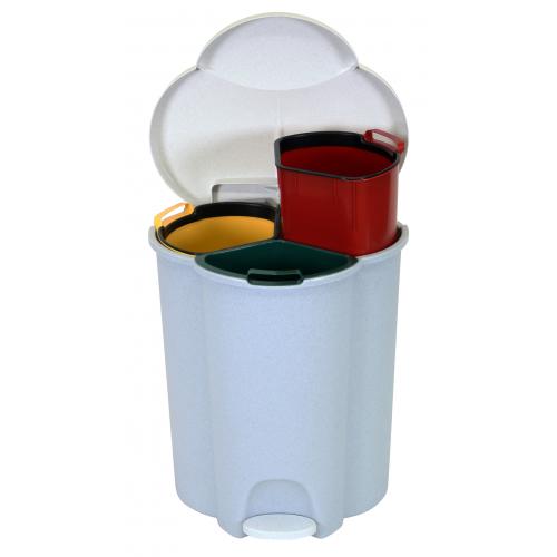 Trio Waste Separation Pedal Bin - Rubbermaid - 40L