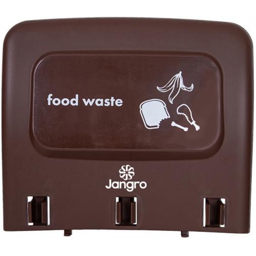 Back Panel - &#39;Food Waste&#39; - For Procycle Recycling Bin - Jangro - Brown