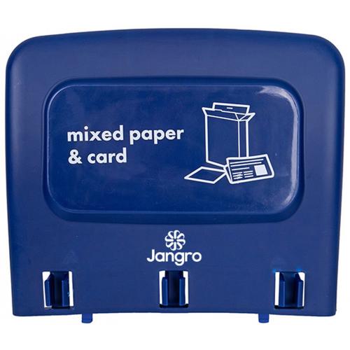 Back Panel - &#39;Mixed Paper & Card&#39; - For Procycle Recycling Bin - Jangro - Blue