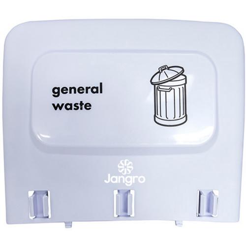 Back Panel - &#39;General Waste&#39; - For Procycle Recycling Bin - Jangro - White