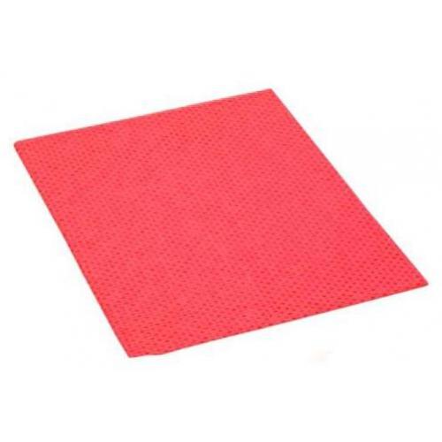 Folded Cleaning Cloths - Biowipe Premium Antibacterial Heavy Duty - Jangro - Red - 25 Cloths - 50x36cm