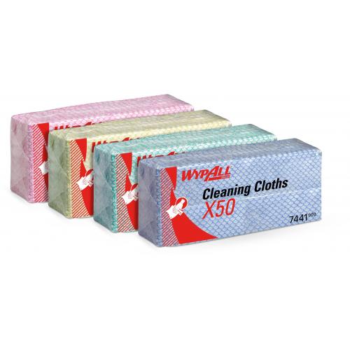 All Purpose Wiping Cloth - WypAll&#174; - X50 - Red - 1 Ply - 42cm (16.5&quot;)