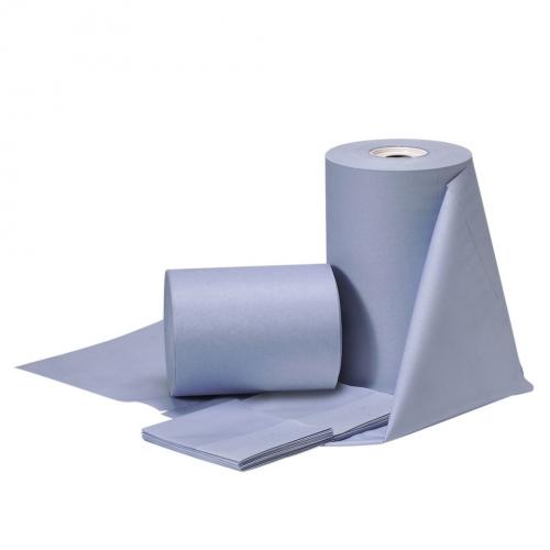 Wiping Roll - Heavy Duty - Low Lint - Jangro - Blue - 400 Sheets