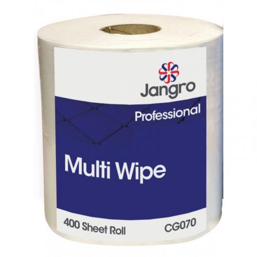 Wiping Roll - Multi Wipe - Jangro - White - 400 sheets