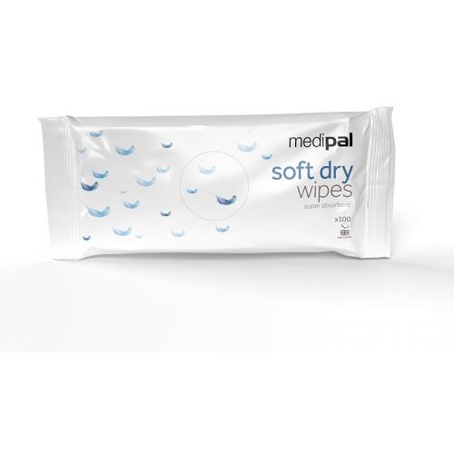Dry Patient Wipes - Flow Pack - Medipal - Large - 28cm (11")