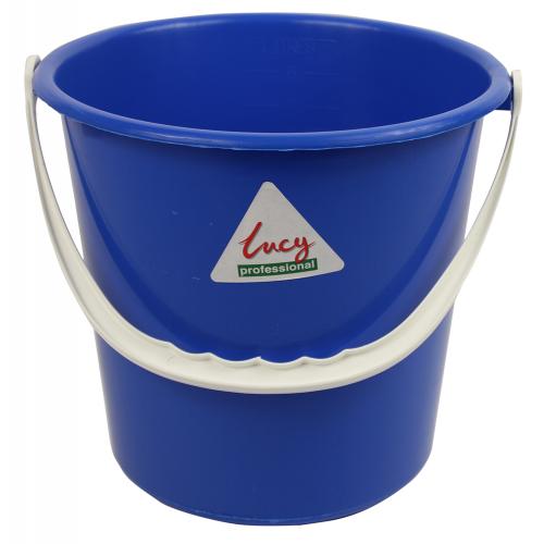 Plastic Bucket -  Round - Lucy - Blue - 8L (2.1 gal)
