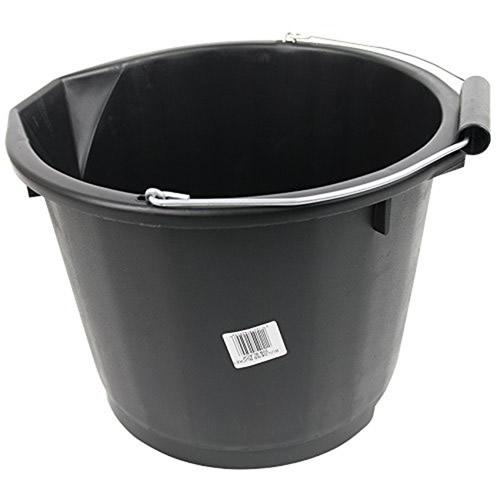 Builders Bucket - Black - 15L (3.2 gall)