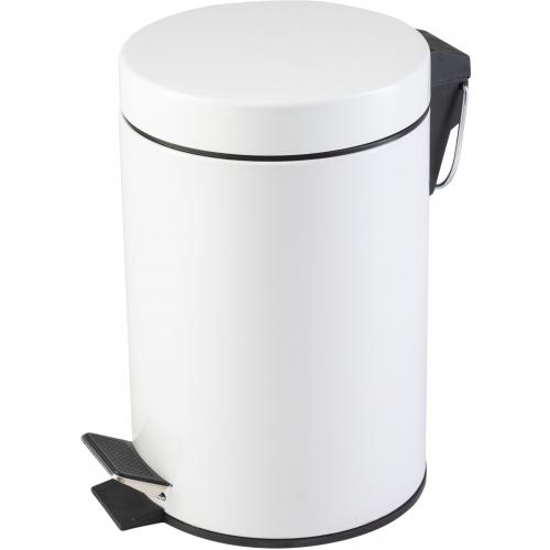 Pedal Bin with Plastic Liner - White - 3L