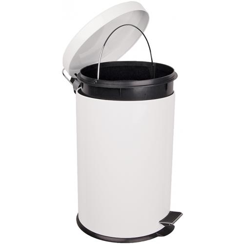 Pedal Bin with Plastic Liner- White - 12L